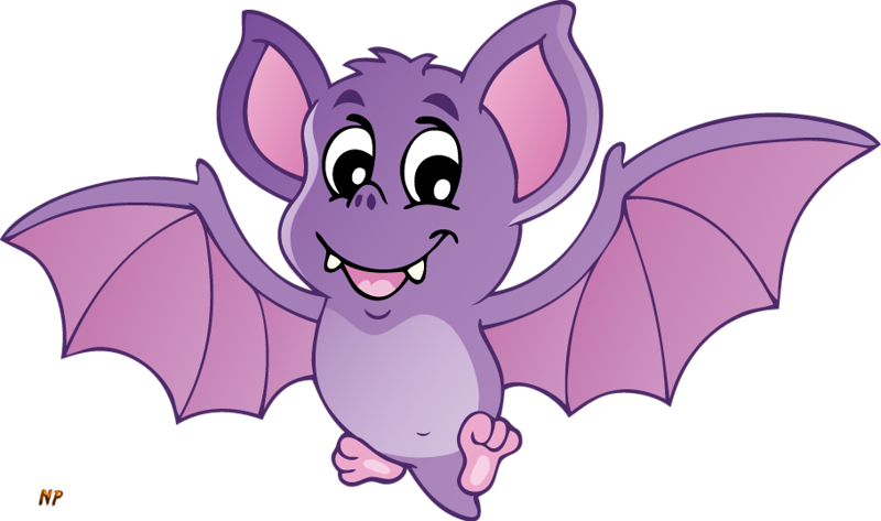 Bat Cartoon Drawing - Desenho De Um Morcego Colorido (800x473)