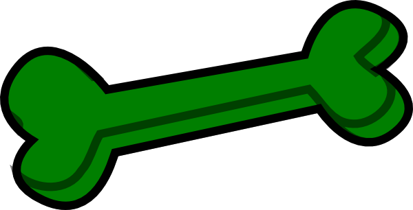 Green Bone Clip Art (600x306)