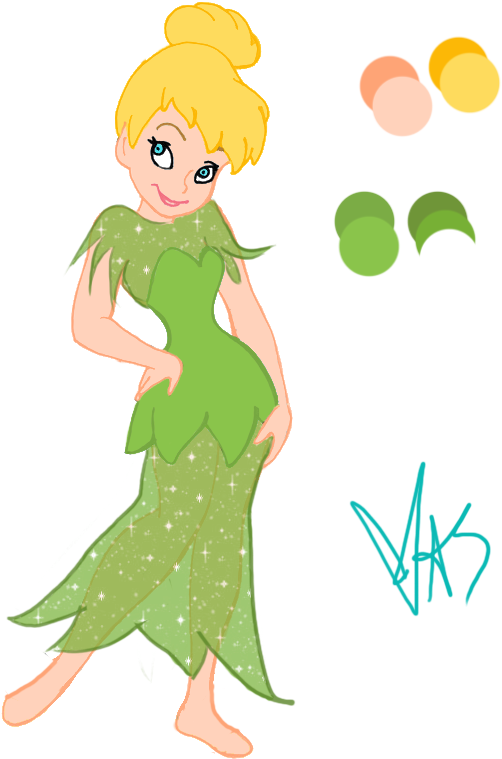 Tinkerbell Dress By Xoxoaia - Cartoon (600x800)