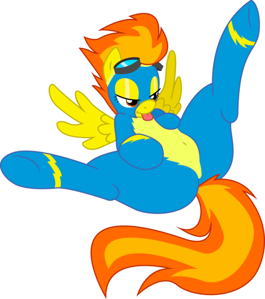 Rainbow Dash Pony Yellow Cartoon Vertebrate Fictional - Spitfire My Little Pony (531x600)
