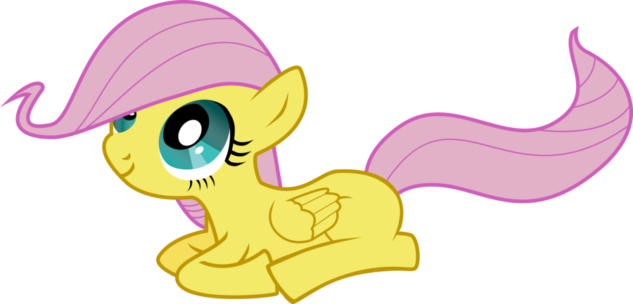 Filly Fluttershy By Cba24 - Fluttershy (900x433)