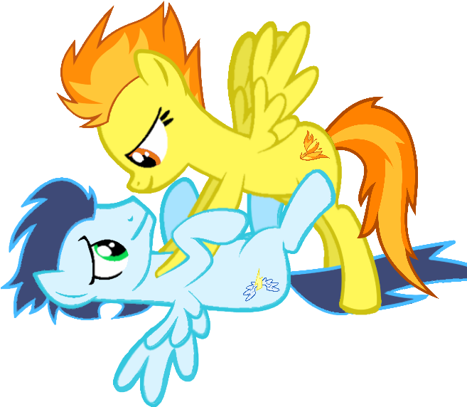 Soarin X Spitfire By Nejcrozi - Mlp Spitfire X Soarin (656x666)