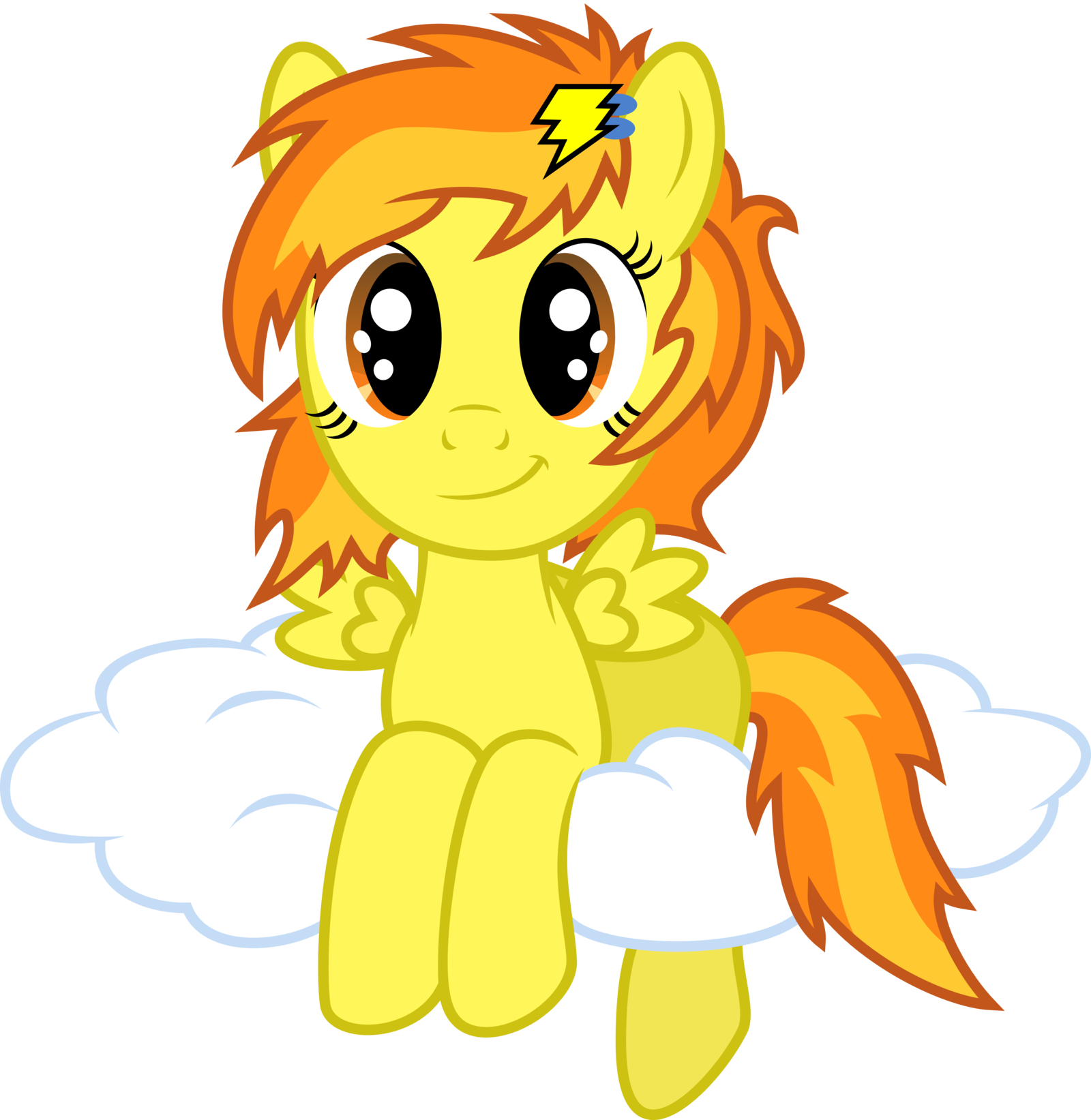 Filly Spitfire On Cloud By Mactavish1996 By Mactavish1996 - Mlp Filly Spitfire (1600x1643)