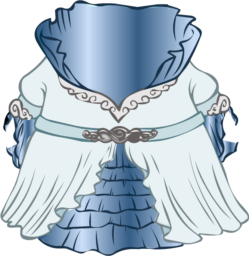 Snow Queen Robe - Club Penguin Vestidos (826x856)