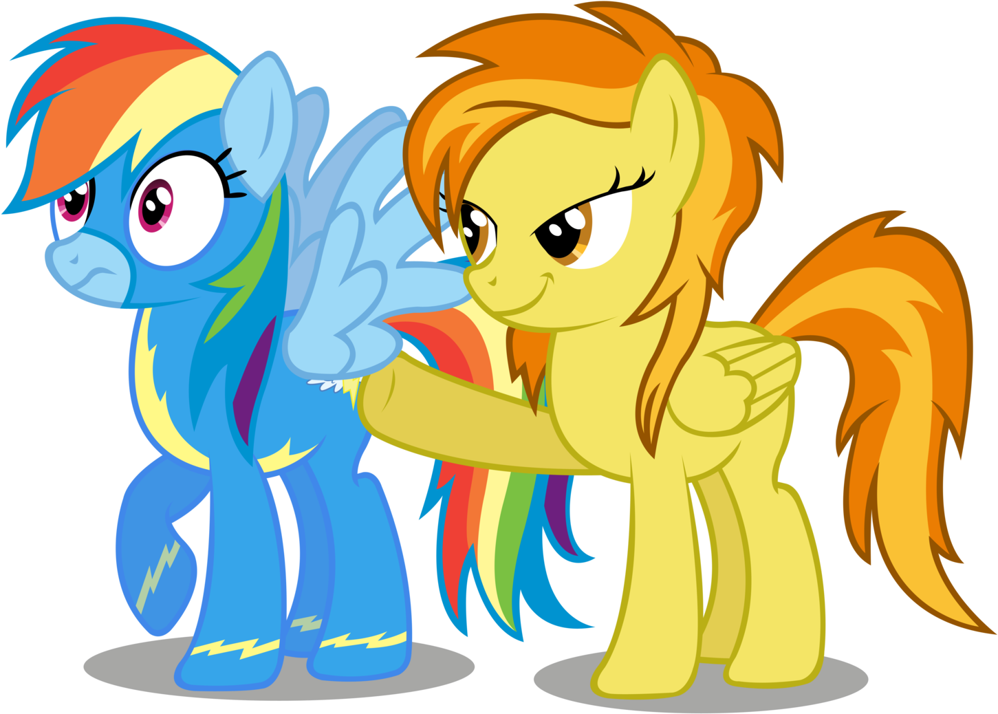 Dashie And Spitfire By Moonbrony Dashie And Spitfire - Mlp Spitfire Filly (1600x1278)