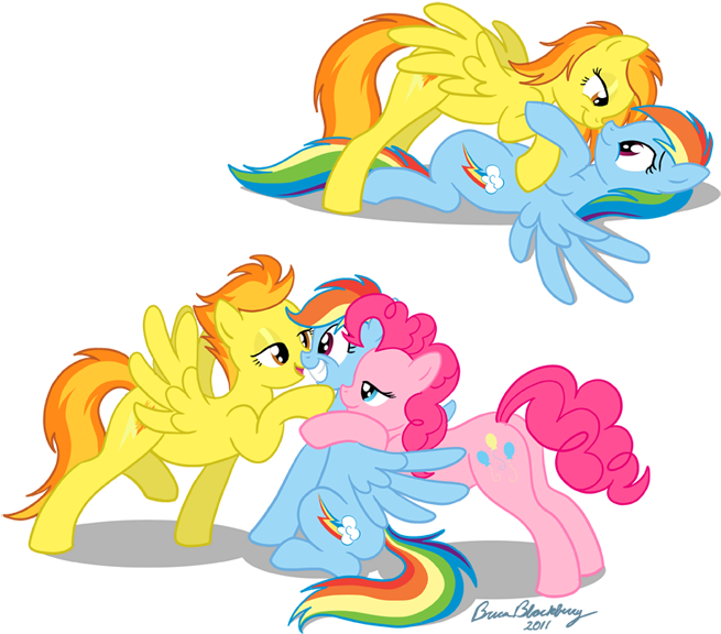 Why Is It That When Spitfire Is Vectorised She Always - Rainbow Dash X Spitfire (698x584)