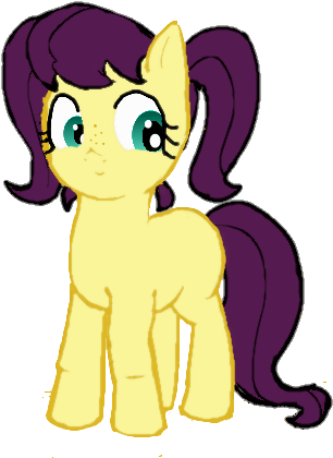 Chubby Filly With Pigtails Is Best Pony By Nullpony-exception - Mlp Pony With Pigtails (450x450)