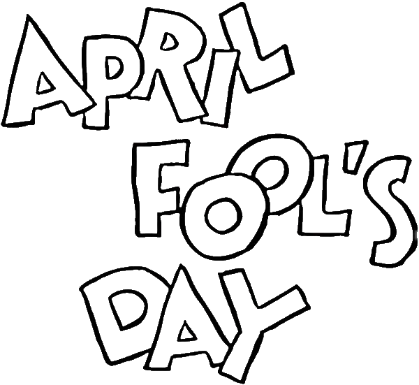 April Fools Day On First April Coloring Page - April Fools Day Coloring Pages (600x551)