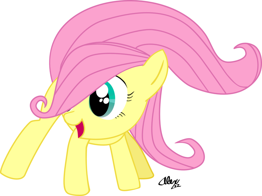 Fluttershy Filly By Alaxandir - Fluttershy Filly (900x674)