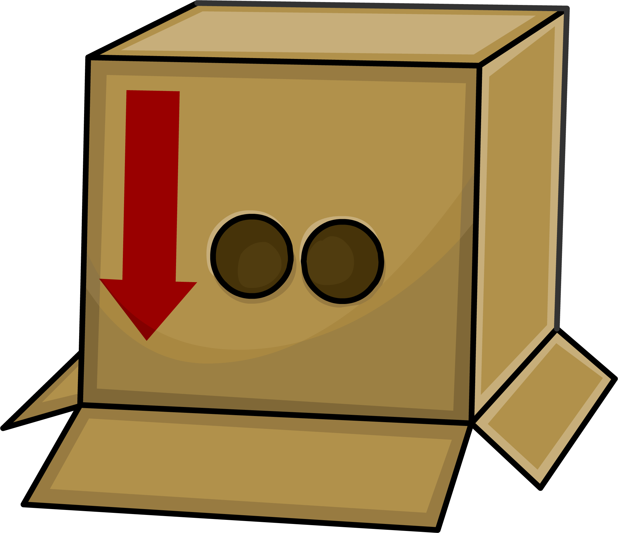 Box Hat - Club Penguin Box Hat (2117x1827)