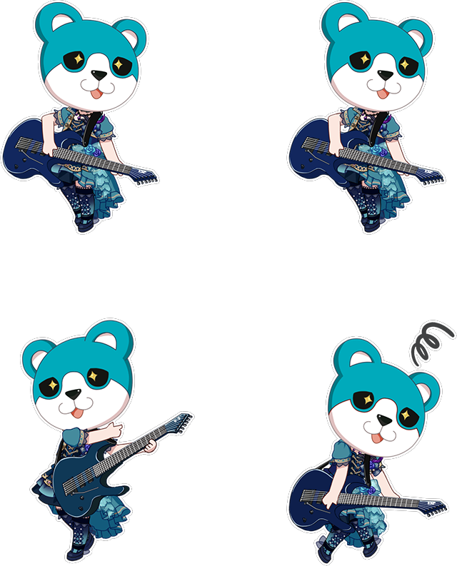 And Lastly, Here Are The Roselia April Fool's Chibis - Cartoon (640x793)