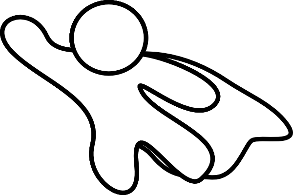 Superhero Clipart Black And White Clipart Panda Free - Clip Art (600x400)