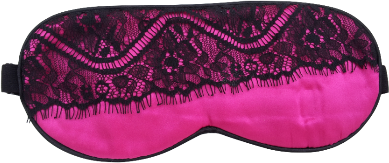 Zijden Oogmaskermasque Pour Les Yeux En Soiesilk Eye - Zijden Oogmasker Met Zwart Kant (lilla) (800x419)