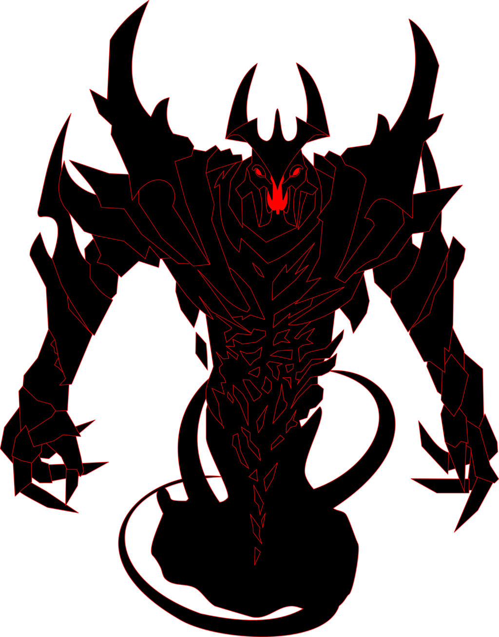 Nevermore - Shadow Fiend Dota 2 Png (1024x1307)