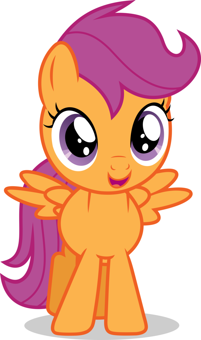 Mlp Fim Filly Scootloo Vector By Luckreza8 - Mlp Filly Vector (687x1163)