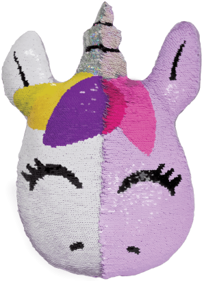 Unicorn Reversible Sequin Pillow - Reversible Sequin Unicorn Pillow (415x415)