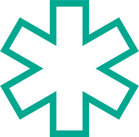 Urgent Care, In Your Neighborhood - Star Of Life With Ecg (443x438)