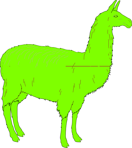 Llama Clip Art At Vector Clip Art Free - Lama Clipart Png (534x599)