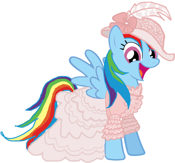My Little Pony Friendship Is Magic Rainbow Dash Dress - Rainbow Dash Dressed Up (601x557)
