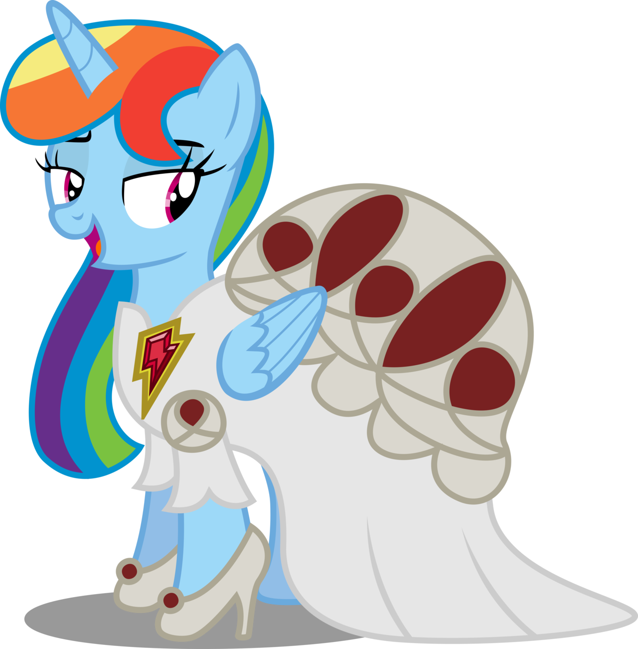 Princess Rainbow Dash By Atomicmillennial Princess - Mlp Princess Rainbow Dash (1280x1301)