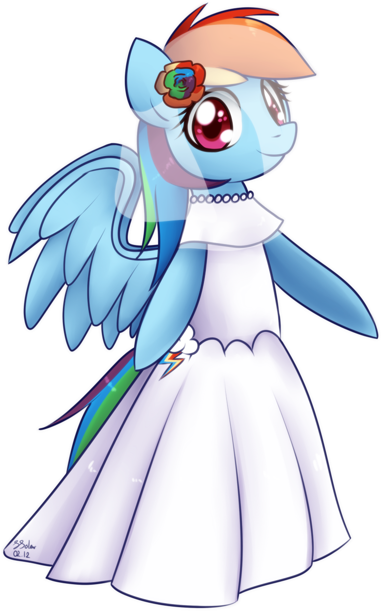 Wedding Dress - Mlp Rainbow Dash Wedding Dress (853x1271)