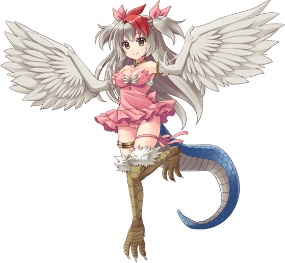 Kuune The Cockatrice By Fu-reiji - Cockatrice Monster Girl (559x517)