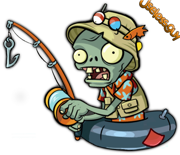 The Fisherman Zombie Wears A Light Green Colored Hat - The Fisherman Zombie Wears A Light Green Colored Hat (606x539)
