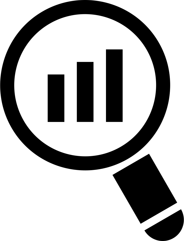 Magnifying Glass With Bar Graph Comments - Computer Desktop Logo Png (750x980)
