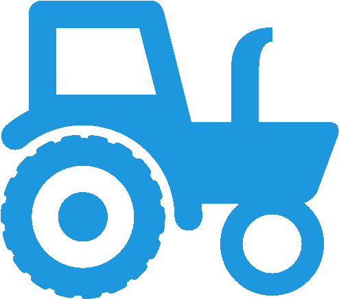Agriculture And Iot - Black And White Tractor (512x512)