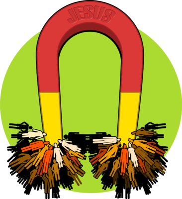 Jesus Magnet - Magnet Clip Art (366x400)