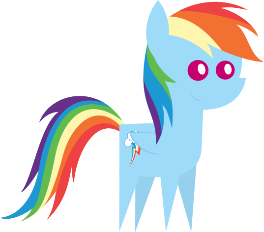 Fabulous Pointy Pony Rainbow Dash By - Rainbow Dash Pointy Pony (537x472)