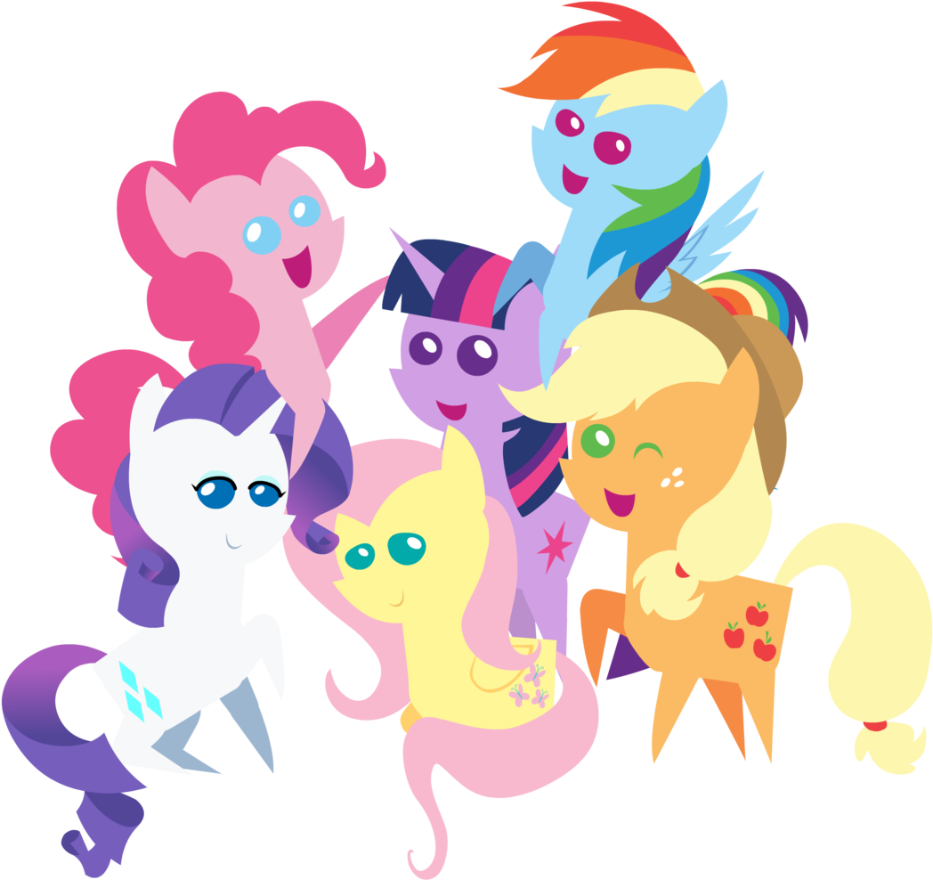 Minipones, Dead Source, Fluttershy, Mane Six, Mane - Unicorn (1097x1024)
