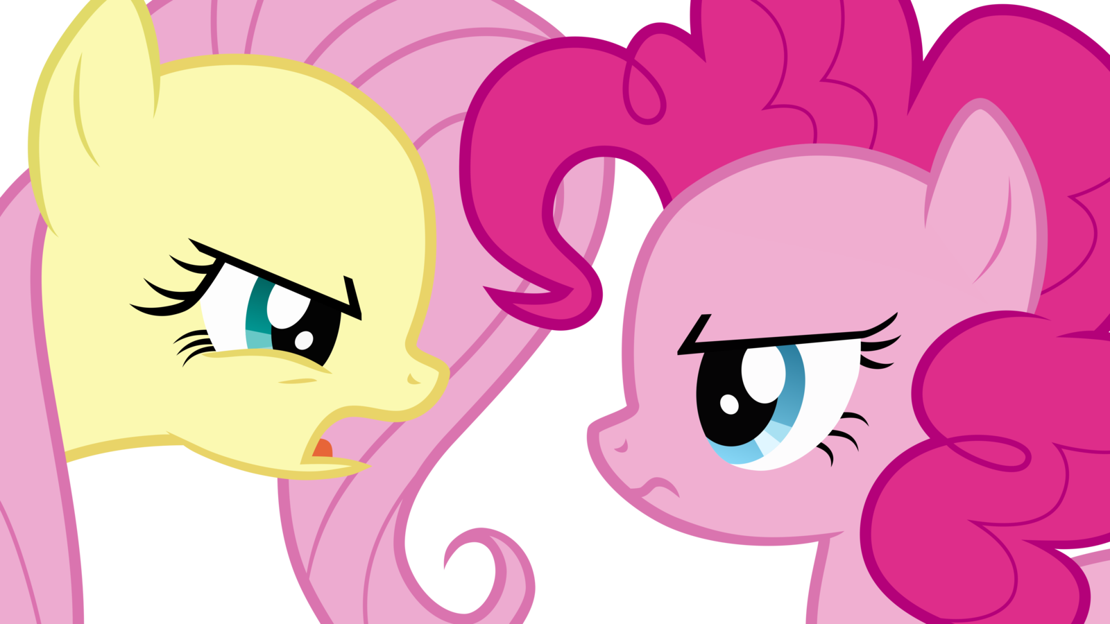Fluttershy And Pinkie Pie Arguing By Uponia Da1s1b8 - Mlp Fluttershy And Pinkie Pie (1600x900)