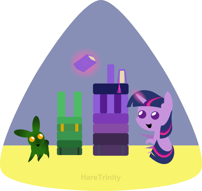Haretrinity, Female, Mare, Pointy Ponies, Pony, Rabbit, - Cartoon (685x649)