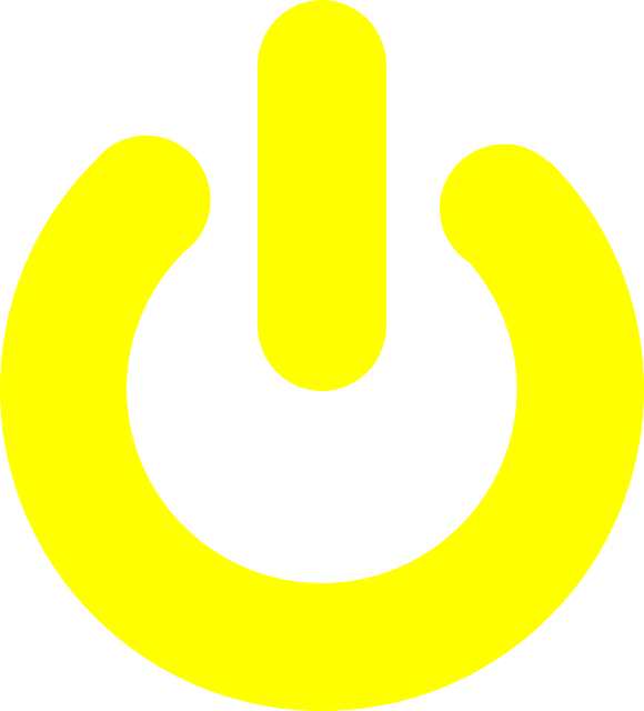 Off Icon, Yellow, Off - Clip Art (580x640)