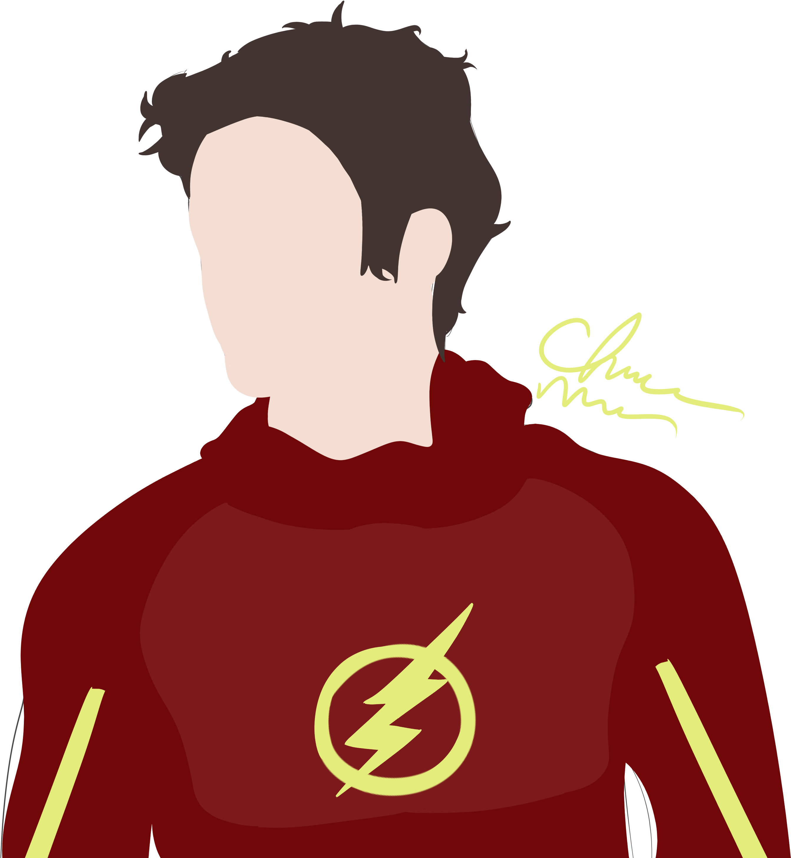 Barry Allen Colored By Christianmccabeart Barry Allen - Barry Allen Fan Art (3000x3000)