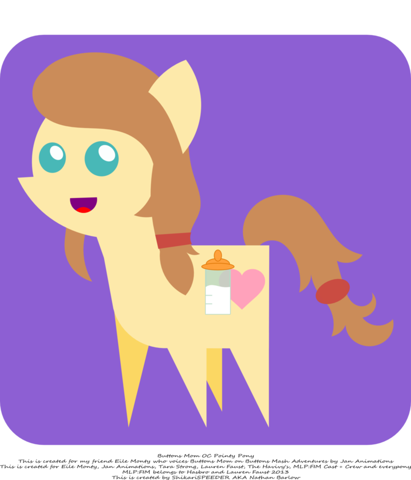 Buttons Mom Oc Pointy Pony By Shikarispe - Mlp Base Baby And Mom (826x966)