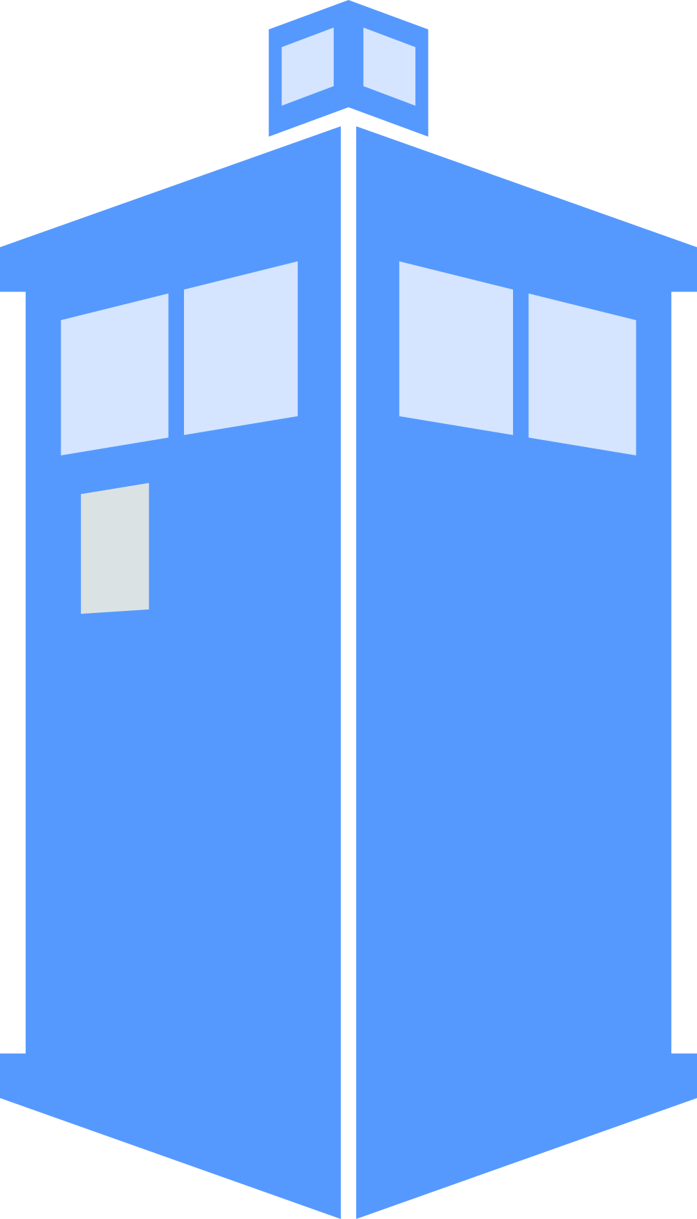 Tardis Clip Art Transparent Download - Doctor Who Tardis Icon (1000x1748)