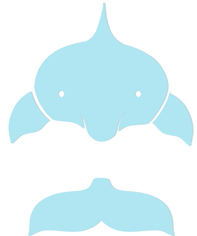 Blue Text Marine Mammal Clip Art - Blue Text Marine Mammal Clip Art (650x777)