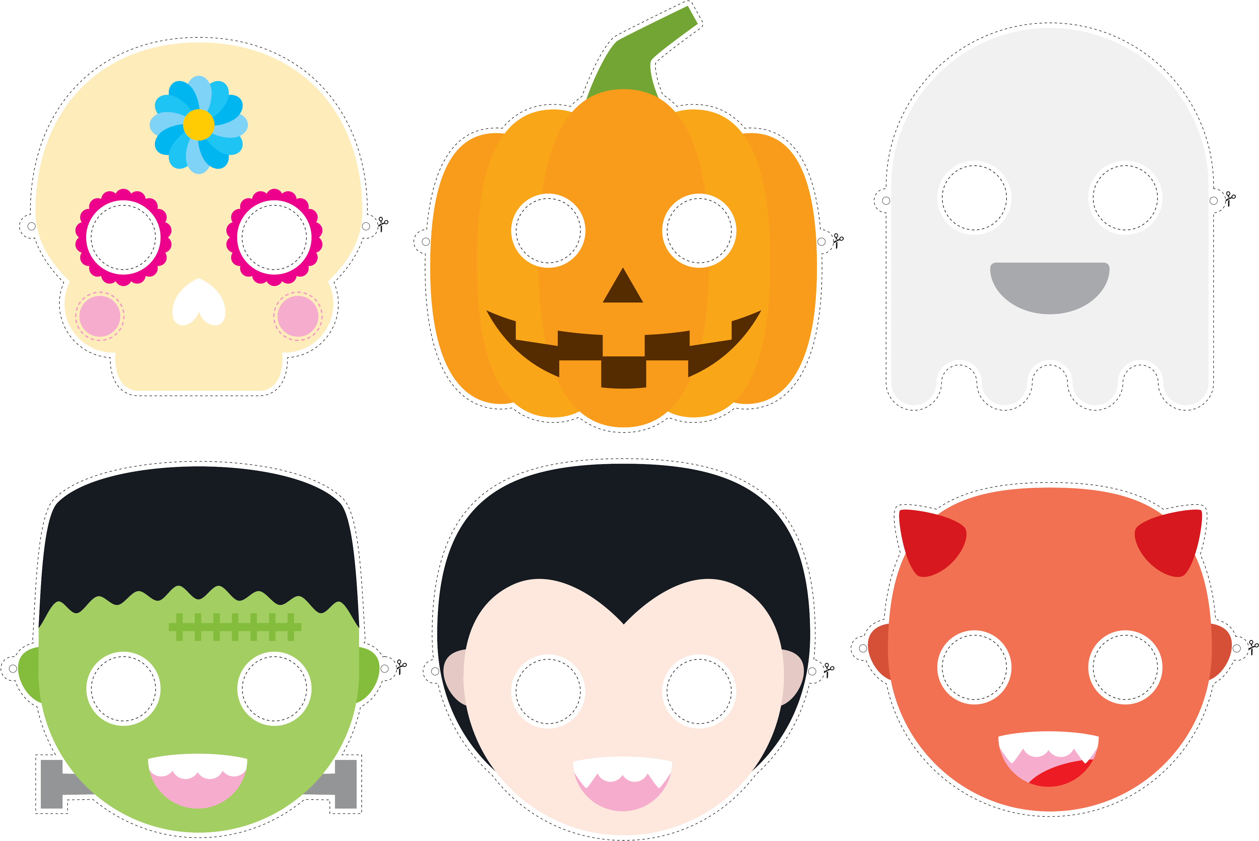 Halloween Costume Mask Clip Art - Halloween Costume Mask Clip Art (4361x2933)