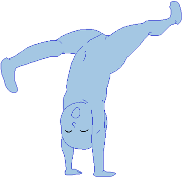 Handstand By Emuxe - Art (400x418)