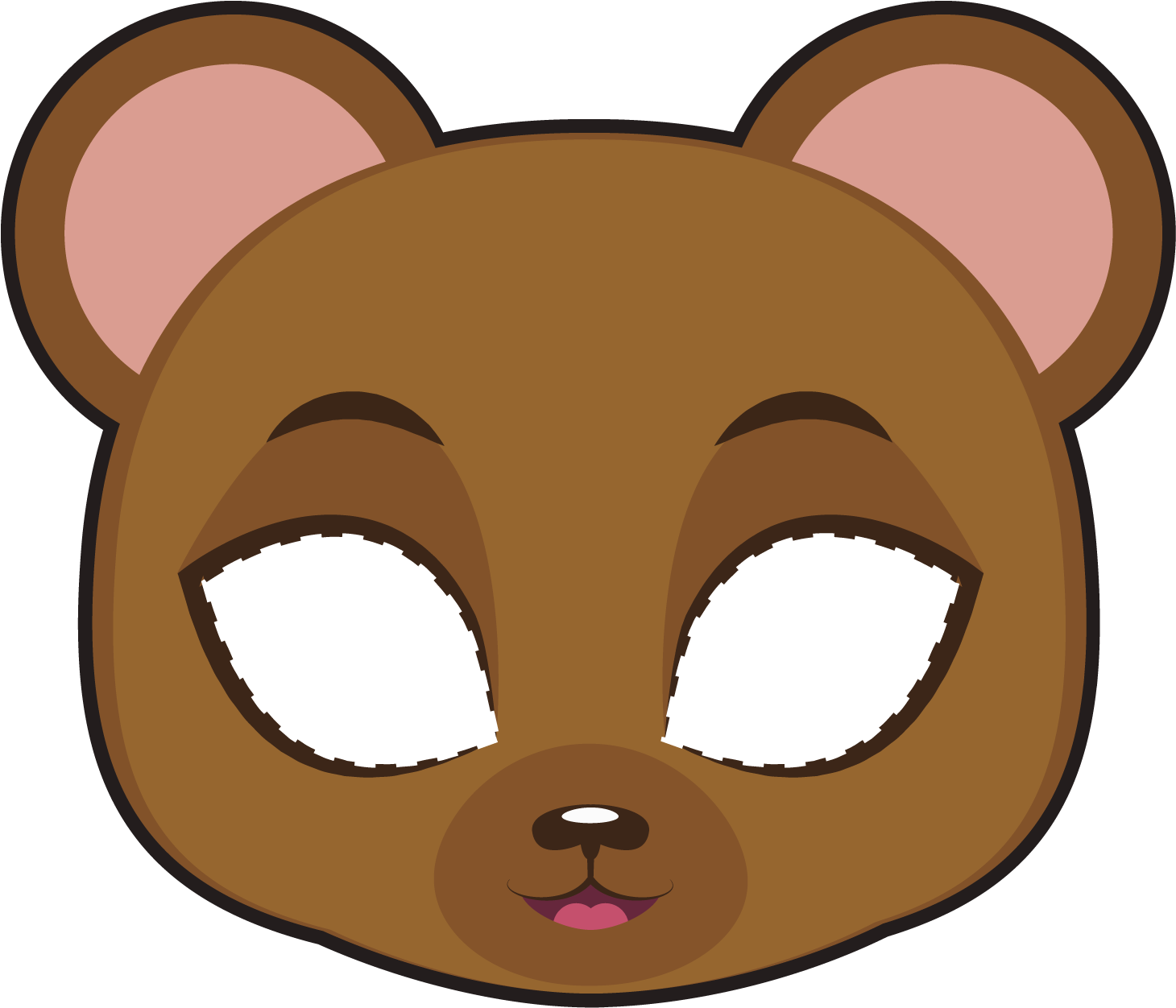 Vector Bear Mask - Portrait (1600x1600)