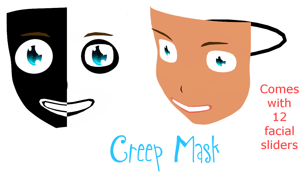 Dl] Creep Mask By Fabulous-goitsu - Mmd Mask (1280x720)