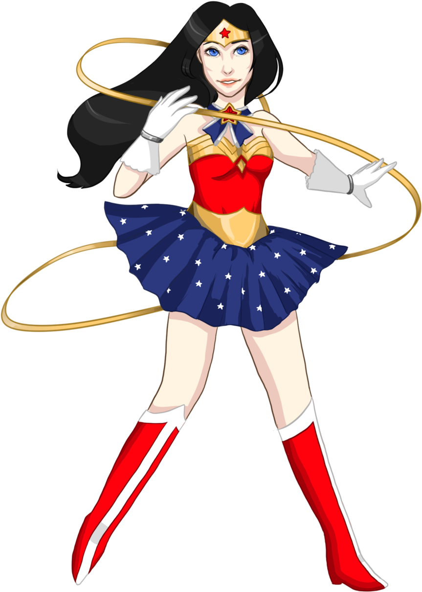 Magical Girl Wonder Woman By Doelihan Magical Girl - Wonder Woman Girl Png (1024x1365)