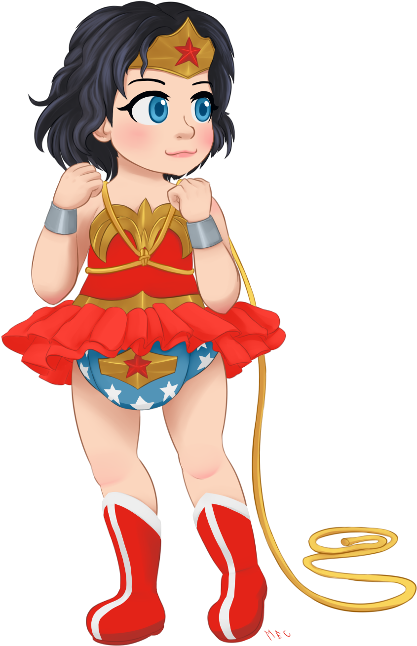 Contagious Magic - Wonder Woman - Wonder Woman Diaper - (1100x1548) Png Cli...