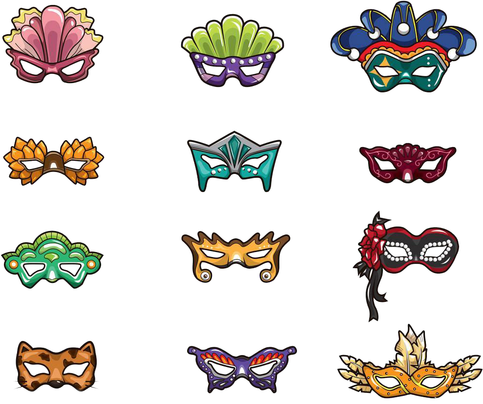 Mask Cartoon Masquerade Ball Clip Art - Mask Cartoon Masquerade Ball Clip Art (1000x861)