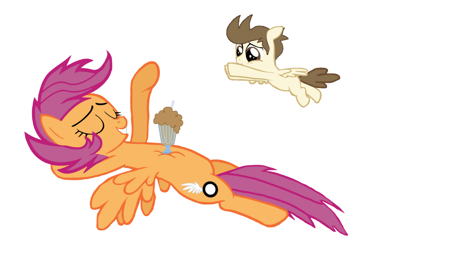 Older, Pound Cake, Safe, Scootaloo, Simple Background, - My Little Pony: Friendship Is Magic (1600x900)