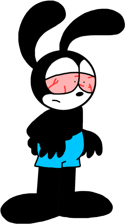 Oswald Tired With Red Eyes By Marcospower1996 - Cartoon (894x894)