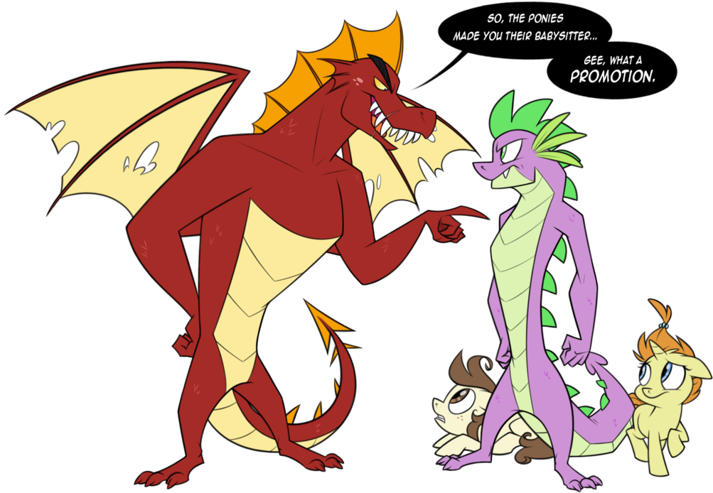 Metalmane, Cake Twins, Dialogue, Dragon, Floppy Ears, - My Little Pony Teenage Dragons (1024x733)