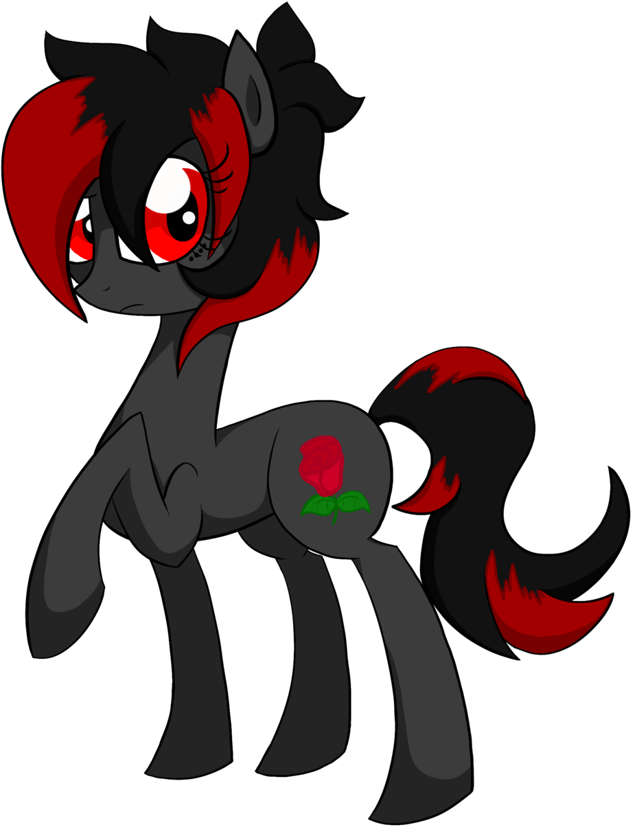 Personality - La - Dark Red And Black Pony (1024x1254)